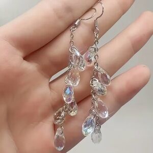Crystal Teardrop Dangle Earrings